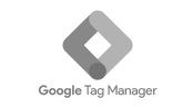 Logo von Google Tag Manager, dem Tool zur Verwaltung von Website-Tags ohne manuelles Codieren.